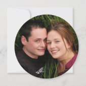 Whimsische bloemenkrans Save the Date foto (Achterkant)