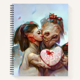Whimsische buitenaardse romance notitieboek