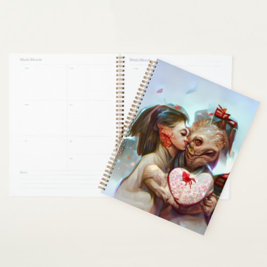 Whimsische buitenaardse romance planner (Display)