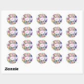 WHIMSISCHE BUTTERFLIES EN STROMEN RONDE STICKER (Vel)