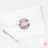 WHIMSISCHE BUTTERFLIES EN STROMEN RONDE STICKER (Envelop)