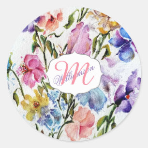 WHIMSISCHE BUTTERFLIES EN STROMEN RONDE STICKER