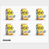 Whimsische Cafetaria Melkpak Lunch Hack-Sticker Vierkante Sticker (Vel)