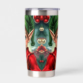 Whimsische Cartoon Elf | Kerstmis   Geïsoleerde Drinkbeker (Links)