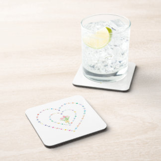 Whimsische concentrische ster hart frame bier onderzetter