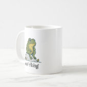 Whimsische Denkende Kikker Koffiemok (Voorkant links)