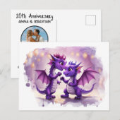 *~* Whimsische foto uitnodiging Draak AP48 ansicht (Voorkant / Achterkant)