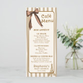 Whimsische Franse koffiebar thema Paris café Menu (Staand voorkant)