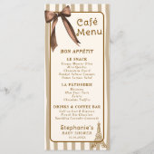 Whimsische Franse koffiebar thema Paris café Menu (Voorkant)