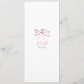 Whimsische funky decor handgeschreven trouwmenu menu (Achterkant)