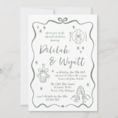 Whimsische Geloften | Handgetekende Doodles | Proe Kaart (Voorkant)