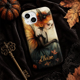 Whimsische Goth Sfair & Vleermuis | Op maat gemaak iPhone 15 Case