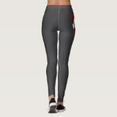 Whimsische Gotische Kerstman Schedel Kerst Legging (Achterkant)