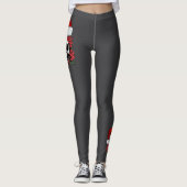 Whimsische Gotische Kerstman Schedel Kerst Legging (Voorkant)