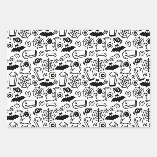 WHIMSISCHE HALLOEEN INPAKPAPIER VEL (Voorkant 2)