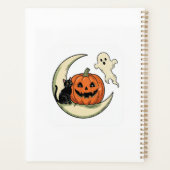 Whimsische Halloween Pompoen & Maan Planner (Achterkant)