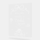 Whimsische handgetekende boog bruiloft feest begrr acryl bord (Hoek)