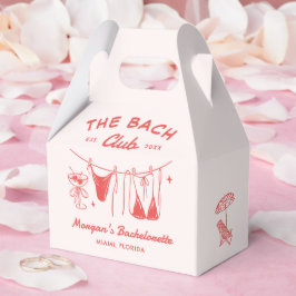 Whimsische handgetekende kust bachelorette bedankdoosjes
