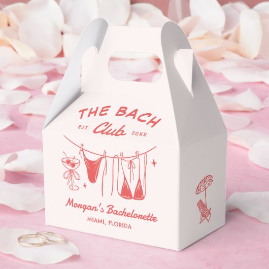 Whimsische handgetekende kust bachelorette bedankdoosjes (Huwelijk)