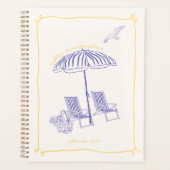 Whimsische handgetekende kust jaarplanner planner (Voorkant)
