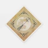 Whimsische Hekserige Vollemaan Servet (Hoek)