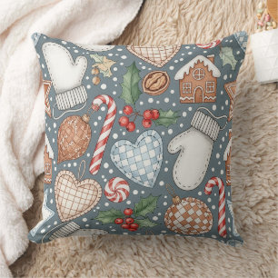 Whimsische Holiday Kerstversiering & Winter Wanten Kussen