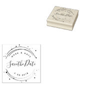 Whimsische Huwelijksdata Stamp Rubberstempel (Gestempeld)
