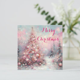 Whimsische Impressionistische Kerstboom Feestdagenkaart