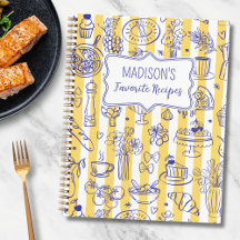 Whimsische Italiaanse Voedsel Illustratie Gele Rec