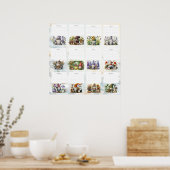 Whimsische Kabouter Kalender Poster (Keuken)