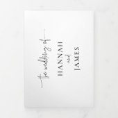 Whimsische kalligrafie Elegante bruiloft Drieluik Uitnodiging (Cover)