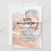 Whimsische kalligrafie | Vervagende foto jubileum Kaart (Voorkant)