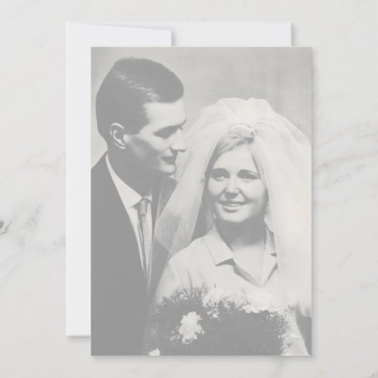 Whimsische kalligrafie | Vervagende foto jubileum Kaart (Achterkant)