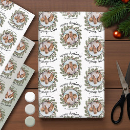 Whimsische Kerst Foto - Calligrafie - Takken Inpakpapier Vel
