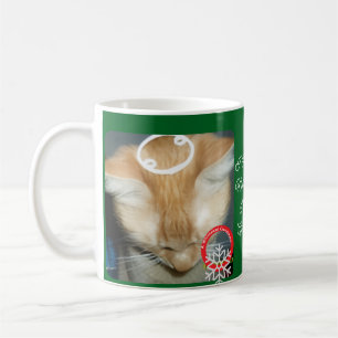 Whimsische Kerst Ginger Kat Klassieke Mok, 11 oz Koffiemok