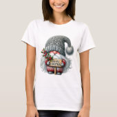 🎅 Whimsische Kerst Gnome T-shirt (Voorkant)