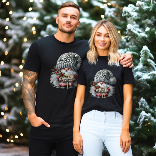 🎅 Whimsische Kerst Gnome T-shirt