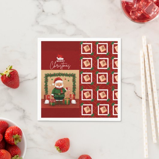 Whimsische Kerst Napkin Servet (Insitu)