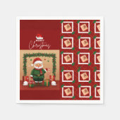 Whimsische Kerst Napkin Servet (Voorkant)