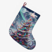 Whimsische Kerstboom - Grote Kerstsok (Voorkant (Hangend))