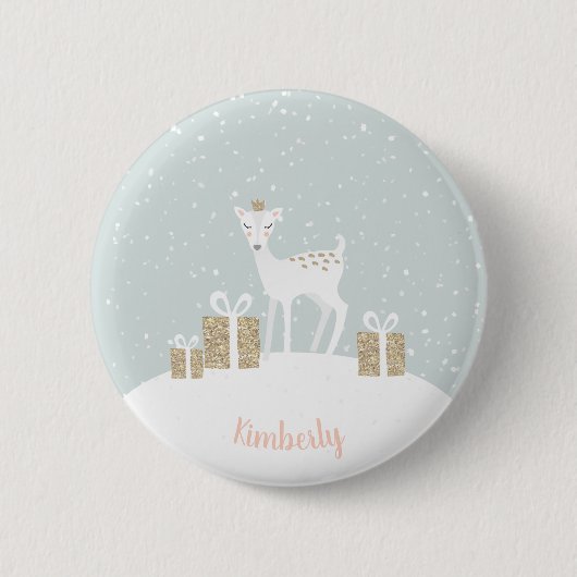 Whimsische Kerstherten Ronde Button 5,7 Cm (Voorkant)