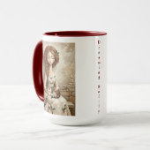 Whimsische Kerstkat Winter Juffrouw Mok (Voorkant links)