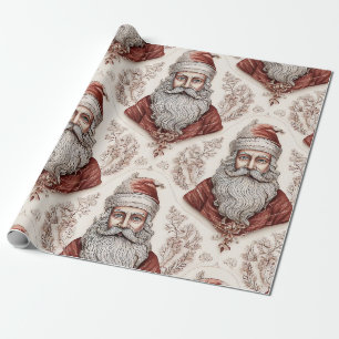 Whimsische Kerstman & Botanisch Cadeaupapier