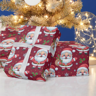 Whimsische Kerstman Cadeaupapier