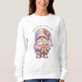 Whimsische Kerstman Gnome van Gemberkoek Trui (Voorkant)