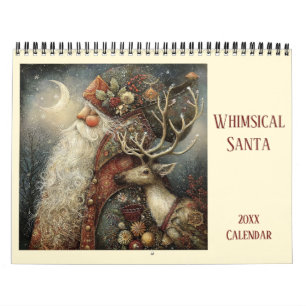 Whimsische Kerstman Kerstmis het hele jaar door Kalender