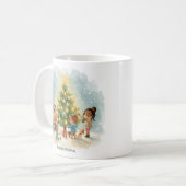 Whimsische Kerstmug – Kind_Ones Cozy Koffiemok (Voorkant links)