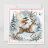Whimsische Kerstrit Kerstkaart (Voorkant)