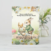 - Whimsische Konijn Pasen Brunch & Eieren zoeken U Kaart (Staand voorkant)