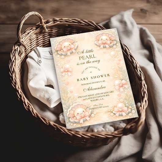 Whimsische Kustparel Baby Shower Kaart
